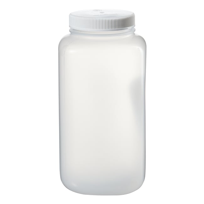 Nalgene&trade; Square Wide-Mouth Large PPCO Bottle with Closure: Autoclavable