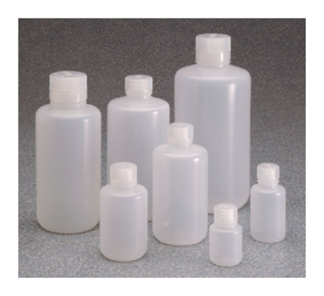 Nalgene™ Boston Round Narrow-Mouth LDPE Bottles with Closure: Bulk Pack