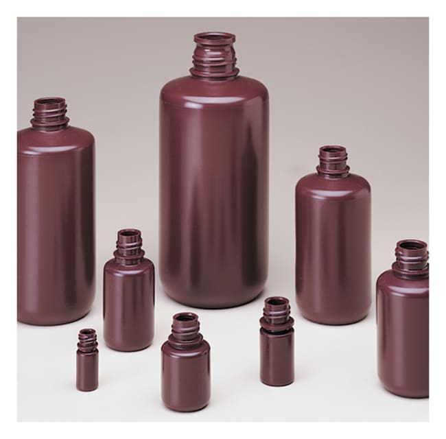 Nalgene&trade; Narrow-Mouth Opaque Amber HDPE Packaging Bottles without Closure: Bulk Pack