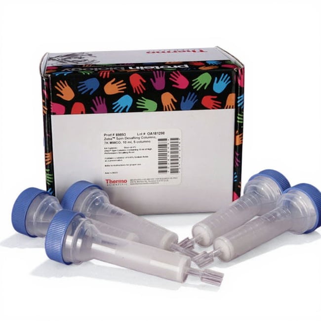 Zeba™ 脱盐离心柱、板和纯化柱,7K MWCO,0.5–100 mL