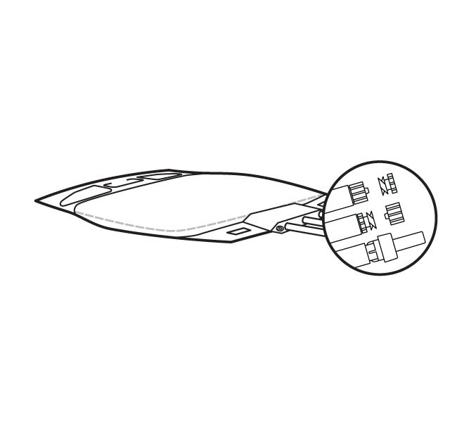 2D Labtainer™ BioProcess Container (BPC), ASI™ 26/77 film, 3 ports, Luer Lock insert and body connectors, injection site