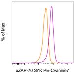 Phospho-ZAP70/Syk (Tyr319, Tyr352) Antibody in Flow Cytometry (Flow)