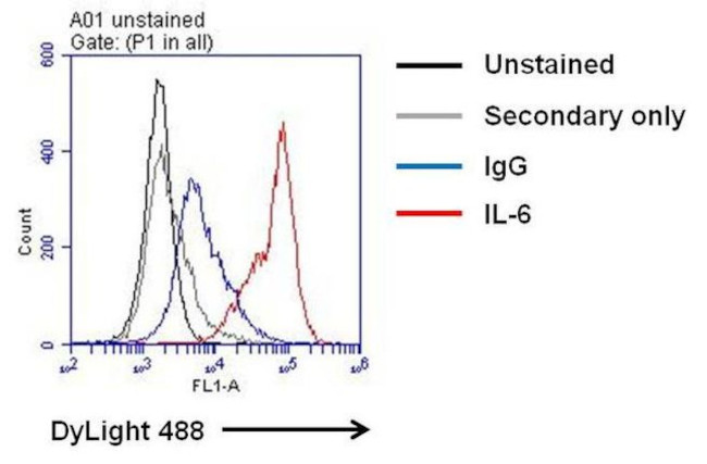 IL-6 Antibody in Flow Cytometry (Flow)